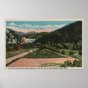 Butte, MT - View of Basin Creek Reservior Park Poster