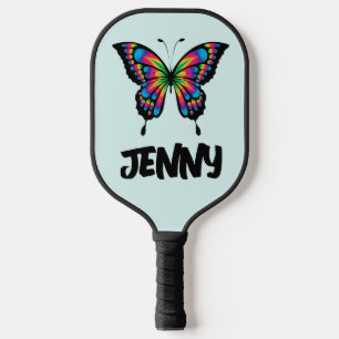 BUTTEFFLY ART CUSTOM NAME PICKLEBALL PADDLE
