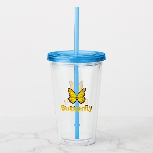 Buttefly Acrylic Tumbler (Front)
