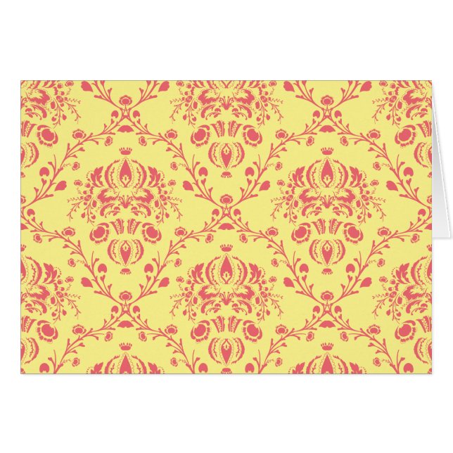 Butter and Cranberry Damask (Front Horizontal)