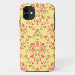 Butter and Cranberry Damask Case-Mate iPhone Case