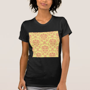 Butter and Cranberry Damask T-Shirt
