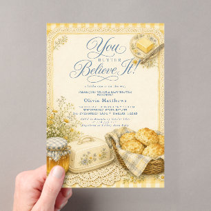 Butter Baby Shower Acrylic Baby Shower Invitation