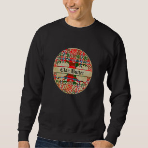 Butter Clan Tartan Tree of Life Scottish Surname Sweatshirt