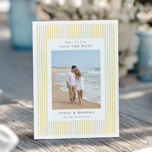 Butter Classic Pinstripe Photo Wedding Save The Date