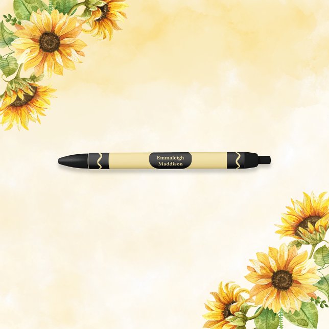 Butter Colour Crayon Wrap Monogram Black Ink Pen (Creator Uploaded)