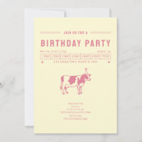 Butter Cow Pink Birthday Party