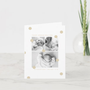 Butter Dotty Baby Photo Collage Birth Announcement