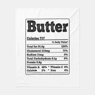 Butter Facts Ingredients Funny Foodies Thanksgivin Fleece Blanket