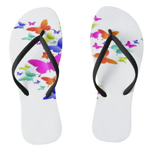 Butter Fly Art design  Jandals (Footbed)