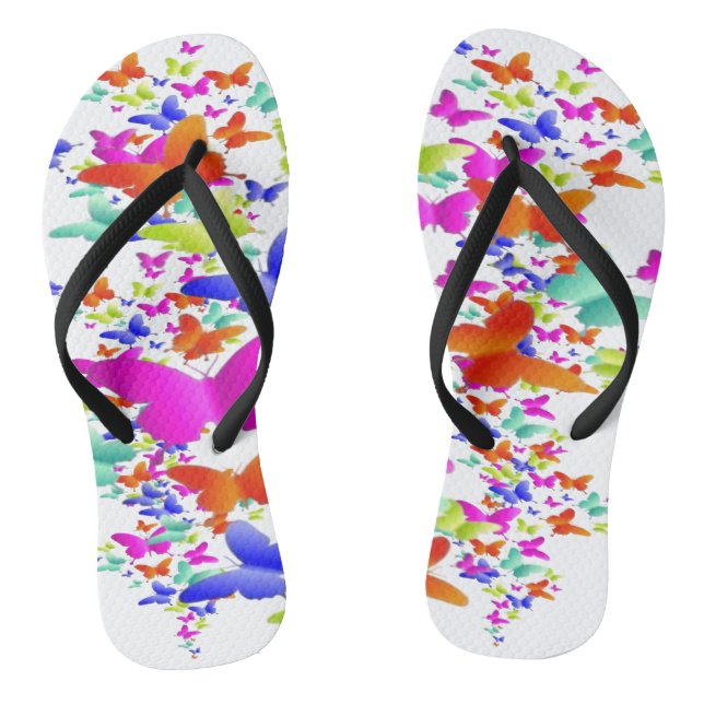 Butter Fly Art design  Jandals (Footbed)
