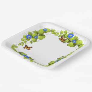 Butter Fly Garden Paper Plate