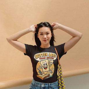 Butter Late Than Never – Funny Butter Pun Tri-Blend Shirt