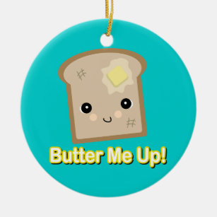 butter me up toast ceramic tree decoration
