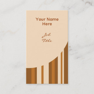 Butter Mint Sripe Curve business card portrait