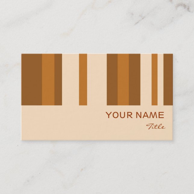 Butter Mint Stripe business card black vertical (Front)