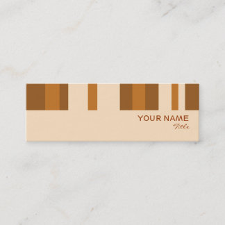 Butter Mint Stripe business card skinny vertical