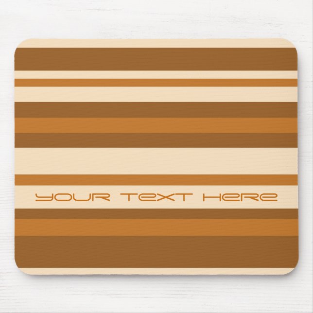 Butter Mint Stripe 'Your Text' mousepad (Front)