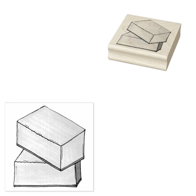 Butter Mochi Hawaii HI Hawaiian Food Dessert Rubber Stamp (Stamped)