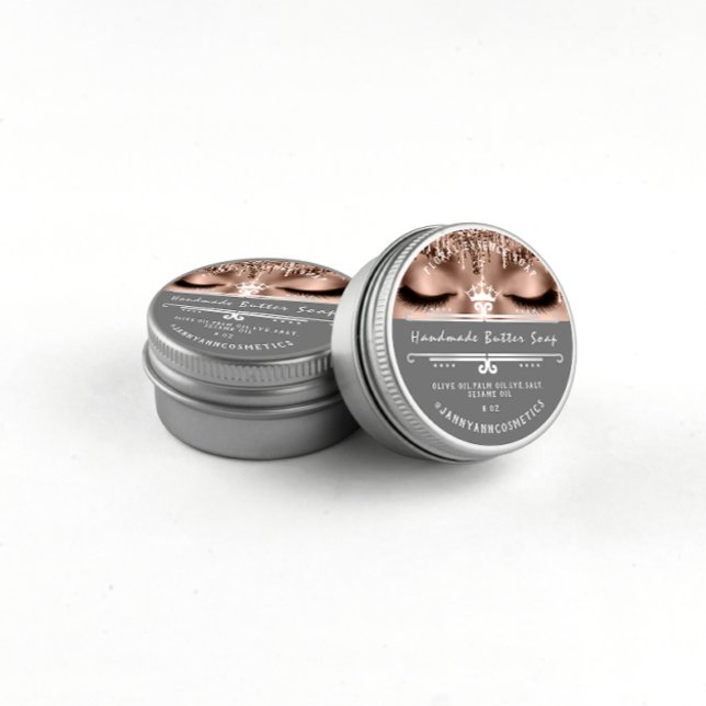 Butter Soap Cosmetics  Grey Royal Lashes Princess Classic Round Sticker (Creator Uploaded)
