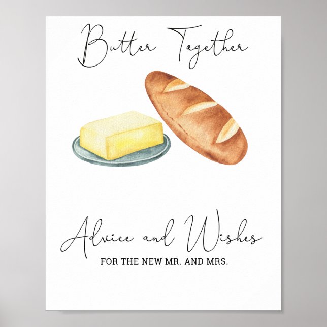 Butter Together - Advice and Wishes for Newlyweds Poster (Front)