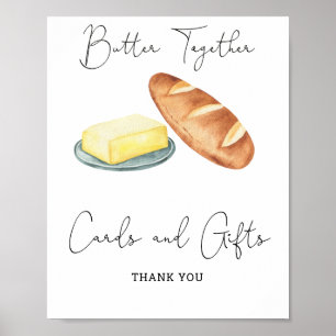 Butter Together Bridal shower - Cards and Gifts Poster