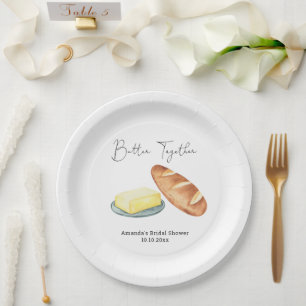 Butter Together Bridal Shower Paper Plate