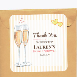 Butter Together Bridal Shower Thank You  Square Sticker