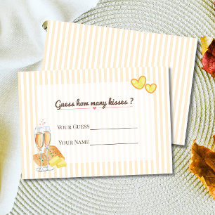 Butter Together, Guess How Many Kisses Bridal Game Enclosure Card