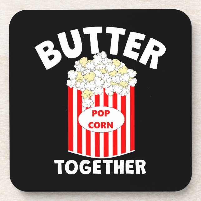 BUTTER Together Movie Popcorn Coaster (Front)