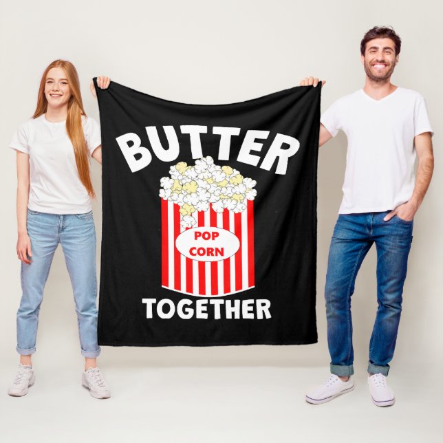 BUTTER Together Movie Popcorn Fleece Blanket (In Situ)