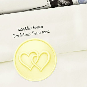 Butter Two Hearts Intertwined Wedding Classic Round Sticker