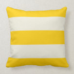 Butter Yellow and Ecru Stripe Pillow<br><div class="desc">This pillow features wide stripes of buttery and bright yellow to give your sofa or bed a fun and sunny vibe.</div>