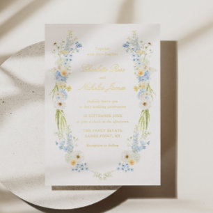 Butter Yellow Baby Blue Floral Wedding