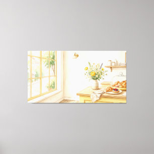 Butter Yellow Bakery Morning Canvas Print