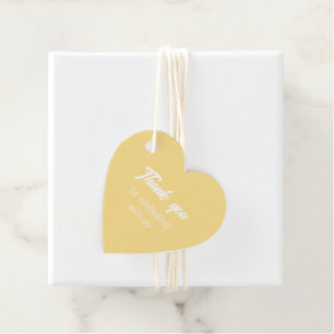 Butter Yellow Bride Squad Thank You Favour Tags