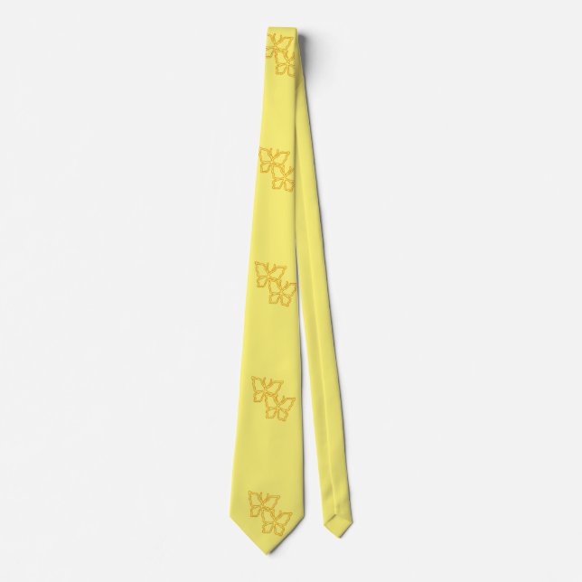 Butter Yellow Butterfly  Tie (Front)