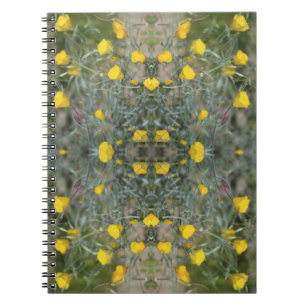 Butter Yellow California Poppy Pattern Notebook
