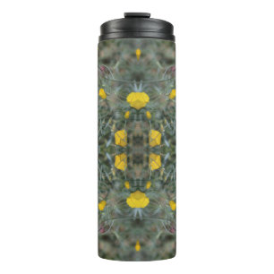 Butter Yellow California Poppy Pattern Thermal Tum Tumbler
