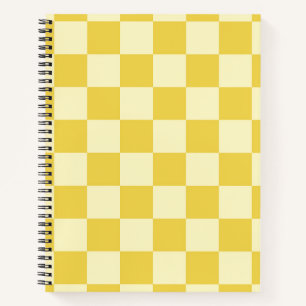 Butter Yellow Chequerboard Notebook