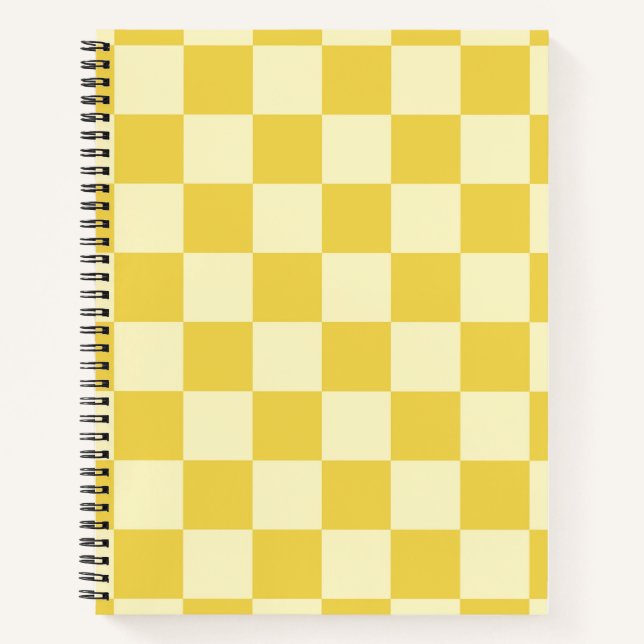 Butter Yellow Chequerboard Notebook (Front)