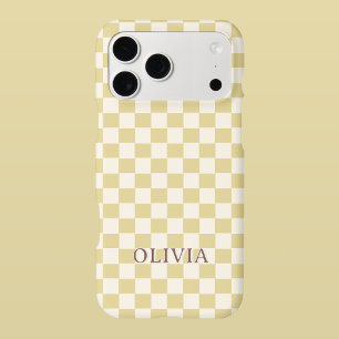 Butter Yellow Chequerboard Your Name Custom