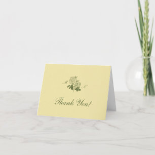 Butter Yellow Garden Estate Wedding Thank You Card