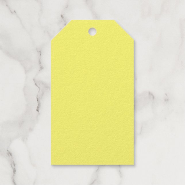 Butter Yellow Gift Tags (Back)