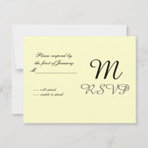 Butter Yellow Initial Reply Card