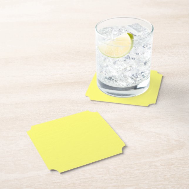 Butter Yellow Paper Coaster (Insitu)