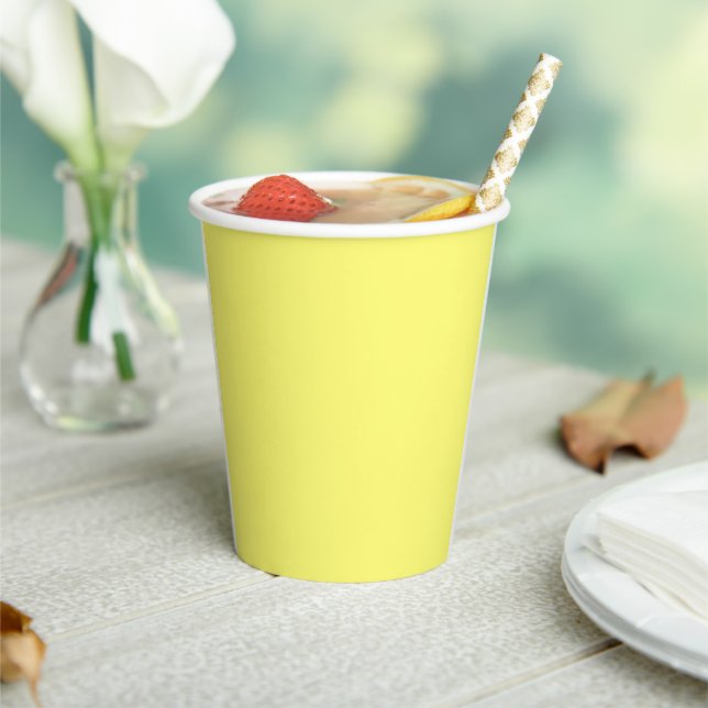 Butter Yellow Paper Cups (Insitu)