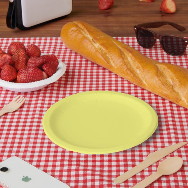 Butter Yellow Paper Plate (Picnic)