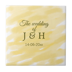 Butter yellow pastel the wedding of couple name le tile