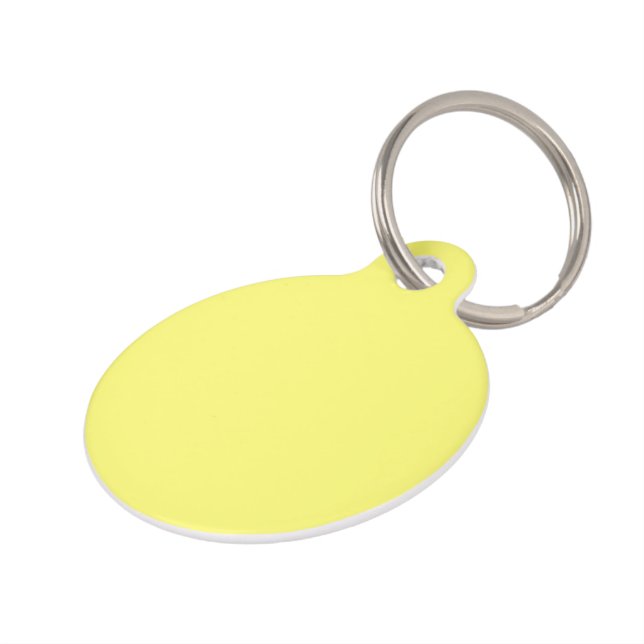 Butter Yellow Pet Tag (Side)